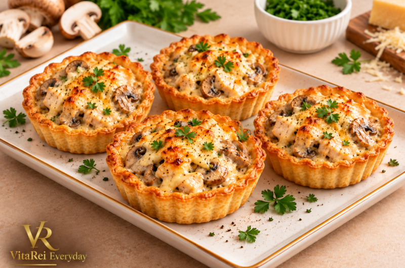 Creamy Chicken & Mushroom Tartlets