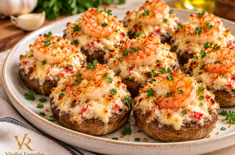 Shrimp and Crab Stuffed Mushrooms