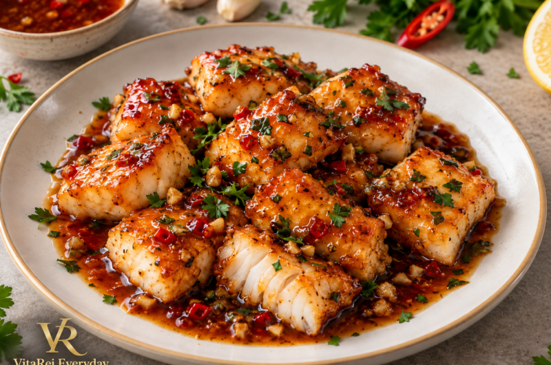Sweet Chili Garlic Butter Cod Bites