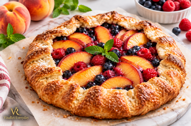 Easy Peach and Berry Galette