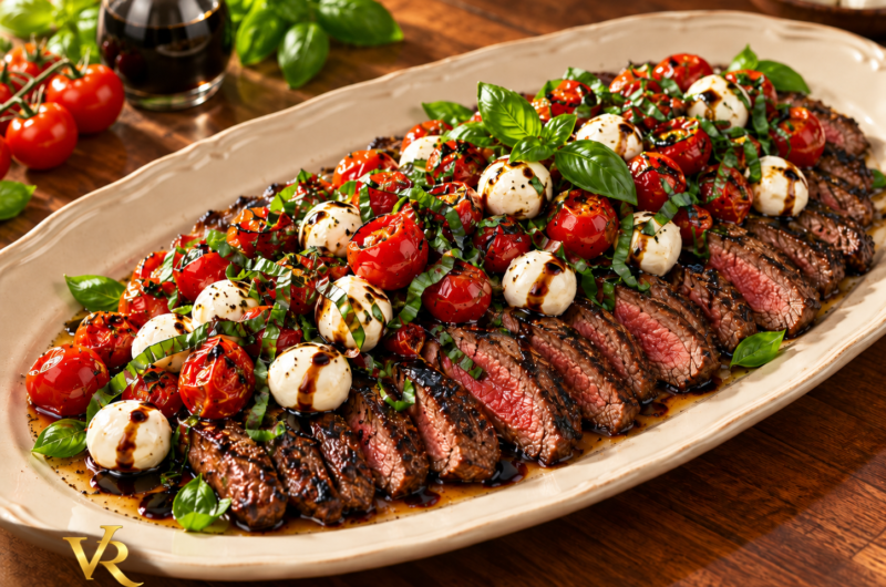 Grilled Flank Steak with Balsamic Caprese