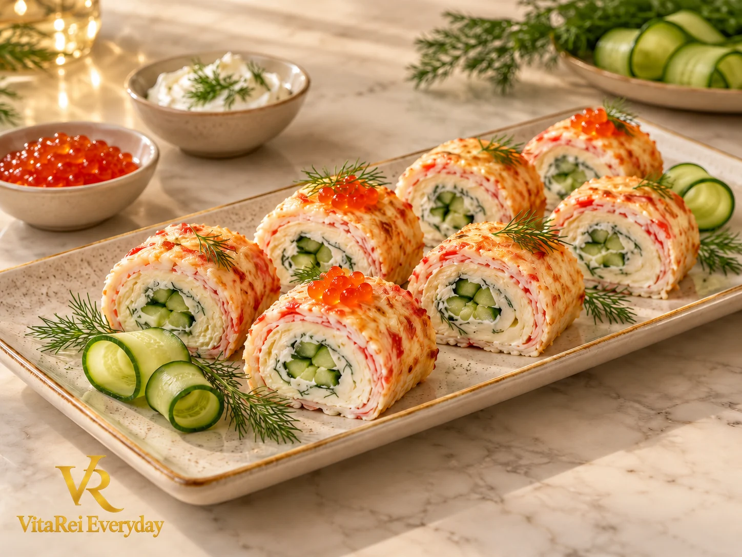 Crab & Cucumber Party Roll