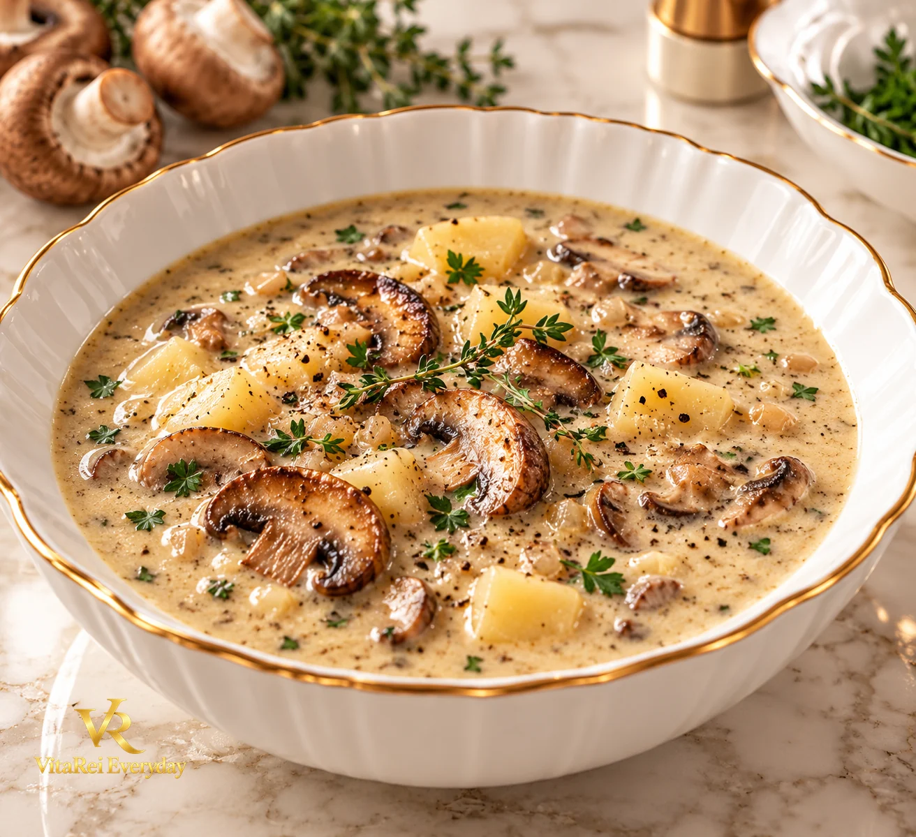 Creamy Mushroom & Potato Soup